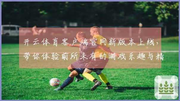 开云体育客户端官网新版本上线，带你体验前所未有的游戏乐趣与精彩变化！